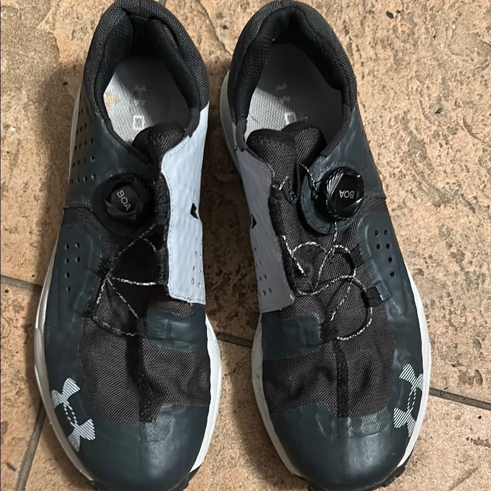 Under Armour Black and Gray BOA Closure Shoes